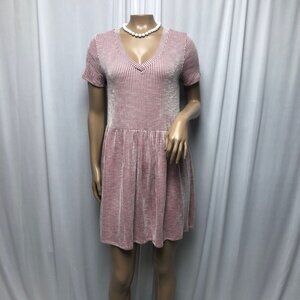 Caution To The Wind Dress Womens Size Medium Mauve Effortless Cottagecore Charm